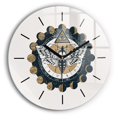 Kerek üvegóra 60cm A hold és a szem fázisai