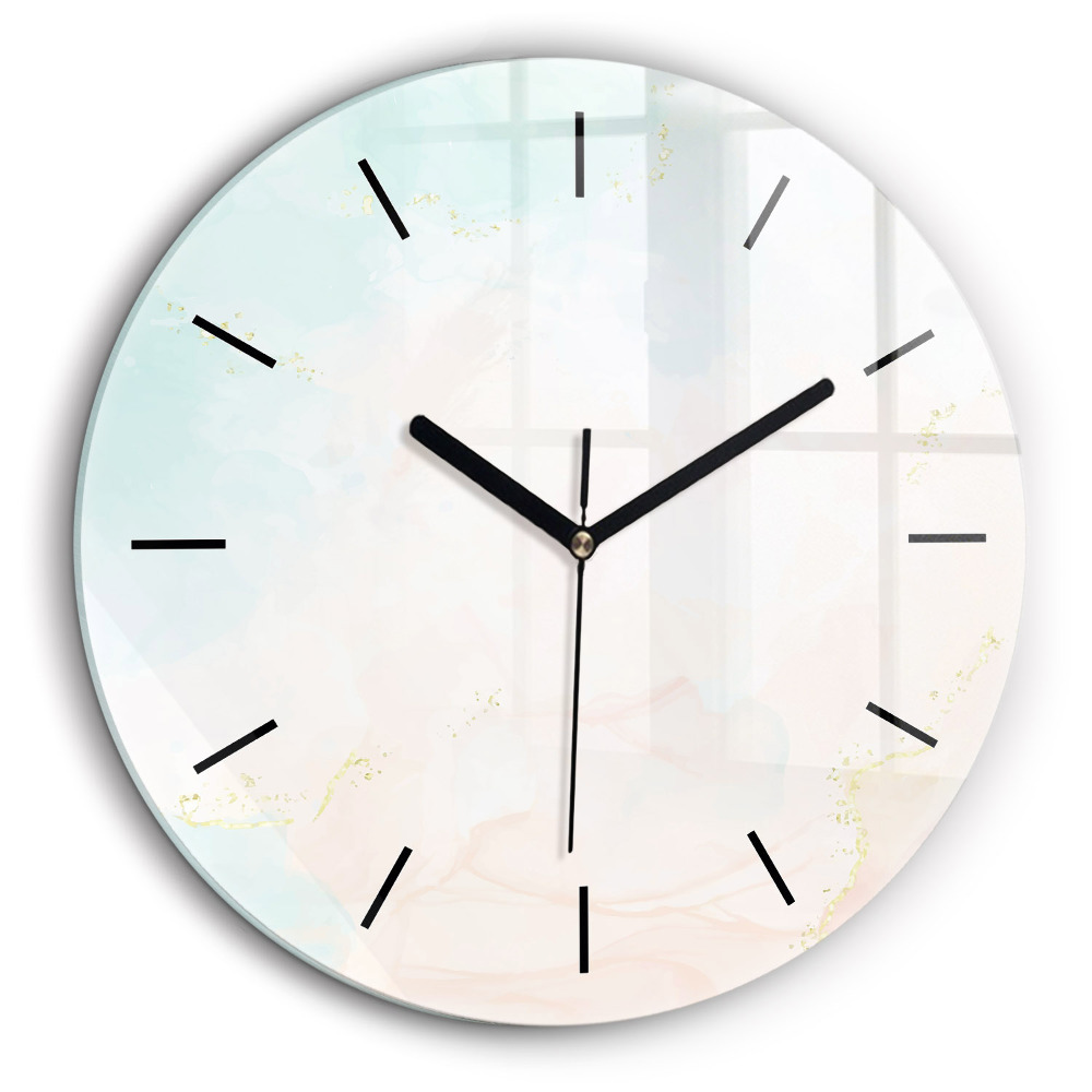 Egyedi üvegóra kerek 60cm Akvarell márvány