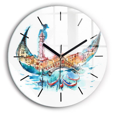 Egyedi üvegóra kerek 60cm Olaszország - A velencei gondola