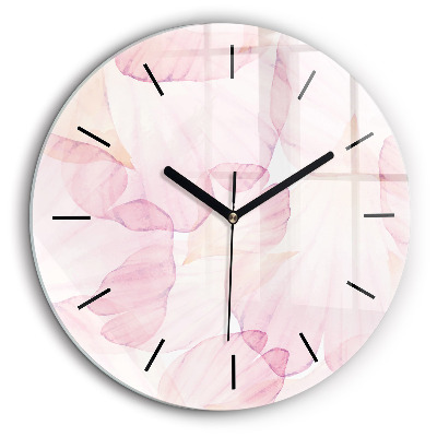 Kerek üvegóra 60cm Akvarell szirmok