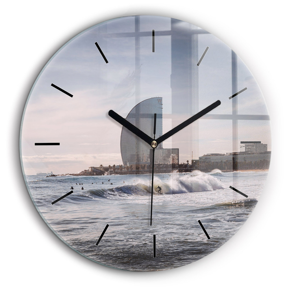 Kerek falióra 60cm Barcelona szörfös