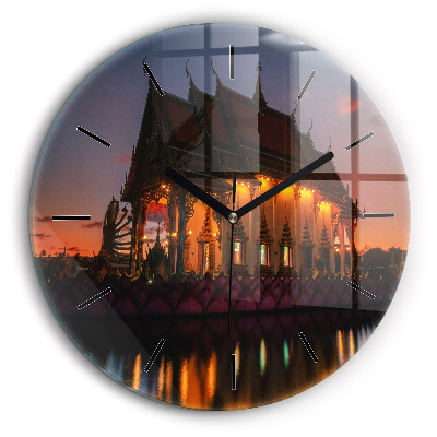 Egyedi üvegóra kerek 60cm Templom Bangkokban