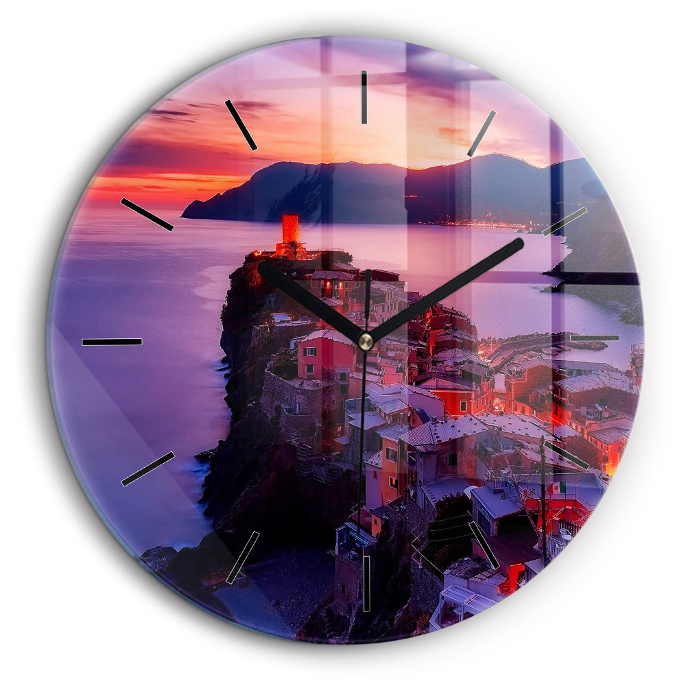 Fali üvegóra kerek 60cm Házak a tó mellett