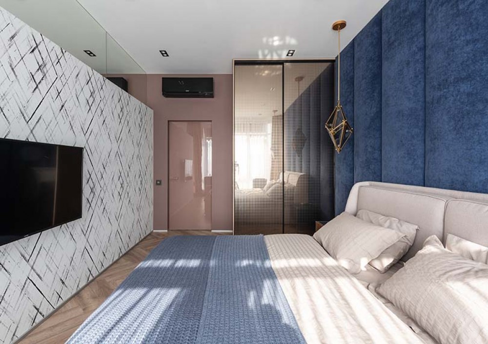 modern stílusú hálószoba